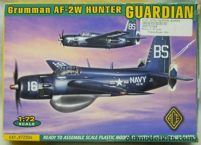 Ace 1/72 Grumman AF-2W Hunter Guardian, 72304 plastic model kit